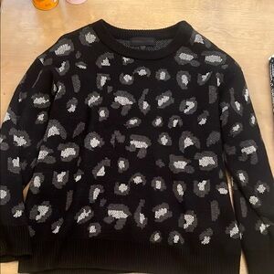 Kendall and Kylie Black and Gray leopard sweater XXL